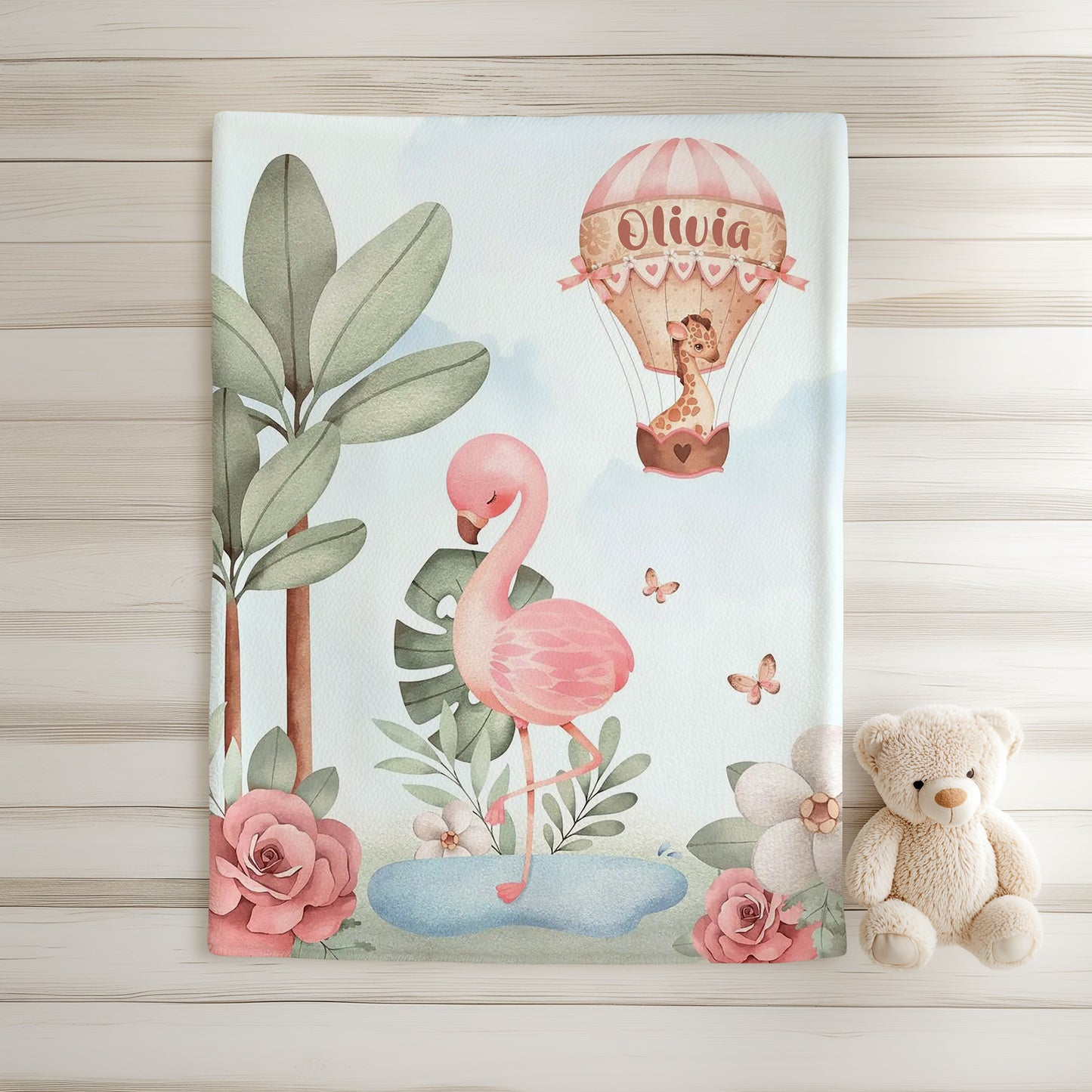 Tropical Flamingo Blanket