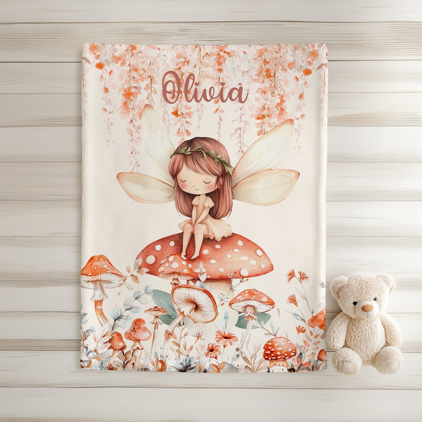 Fairy On Mushroom Blanket