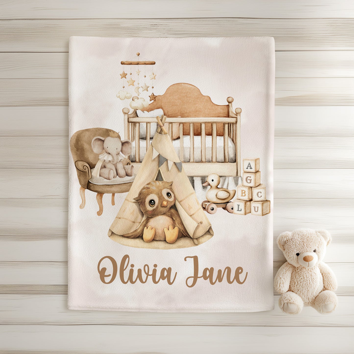 Baby Owl Nursery Blanket