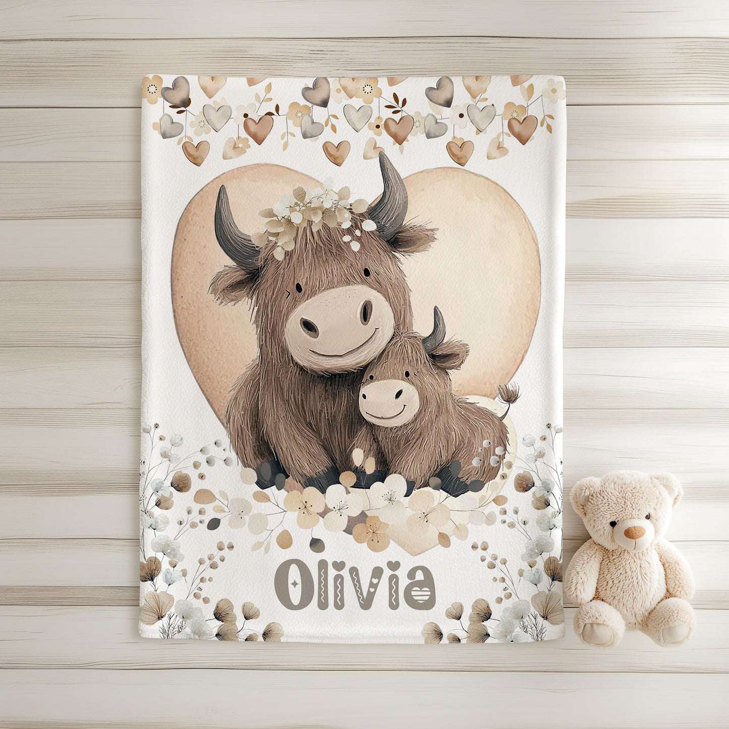 Mom And Baby Cow Blanket