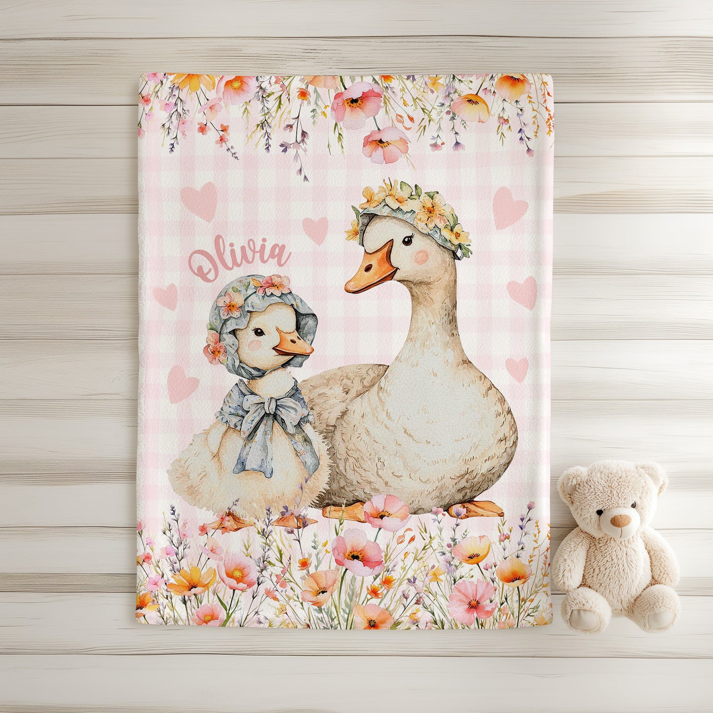 Mom And Baby Goose Blanket