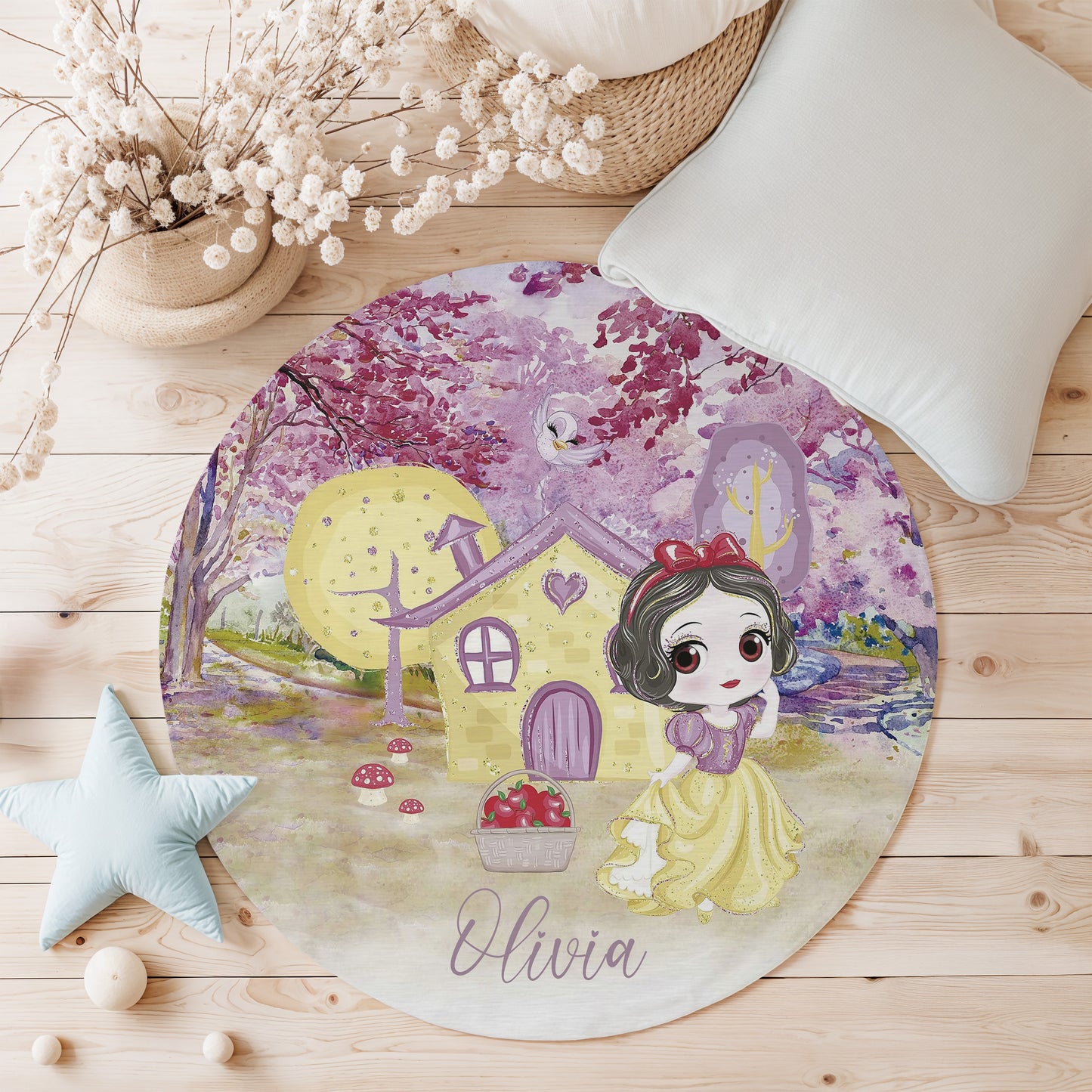 Princess Girl Round Rug