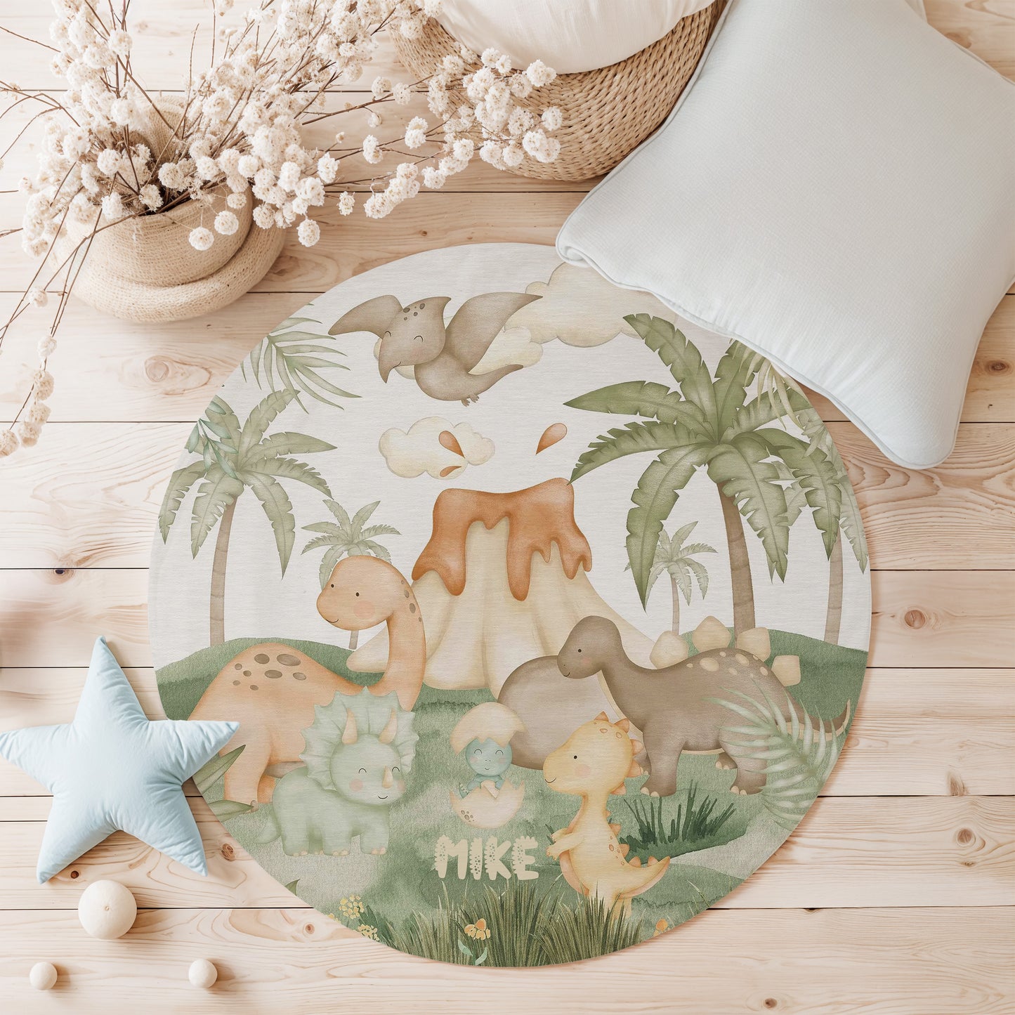 Baby Dinosaur Round Rug