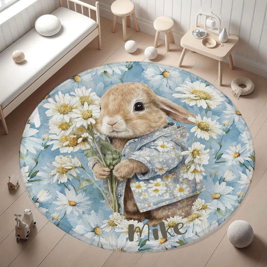 Daisy Bunny Round Rug