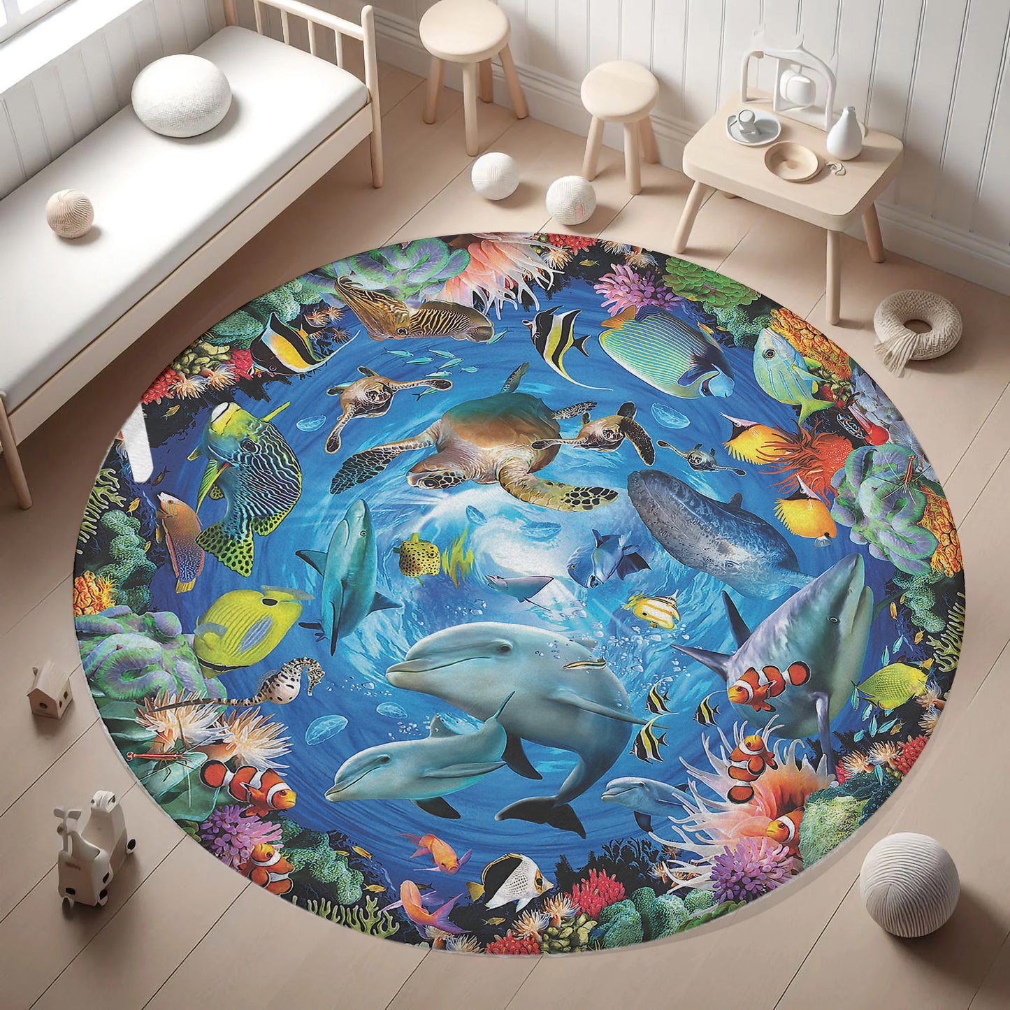 Underwater World Round Rug