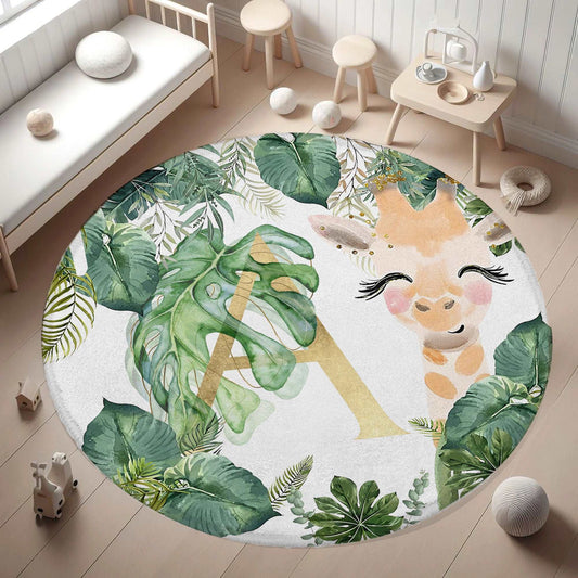 Baby Giraffe Round Rug