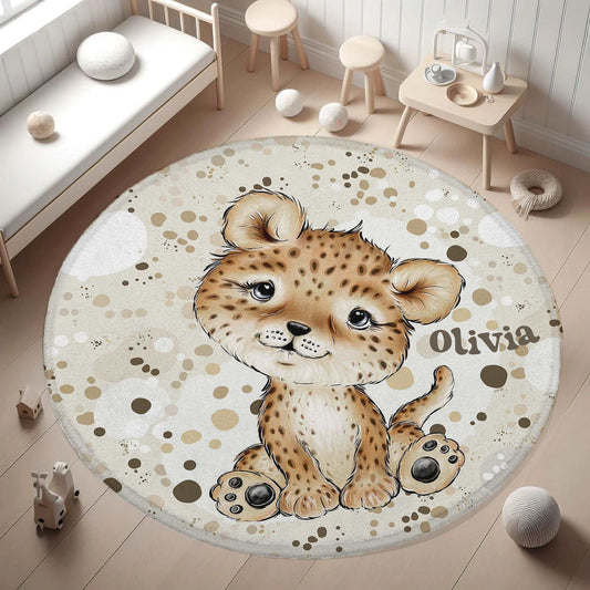 Baby Leopard Round Rug