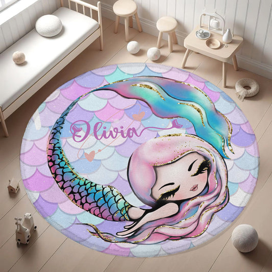 Little Mermaid Round Rug