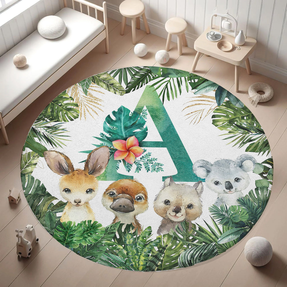 Australian Animals Round Rug – hugtorugs