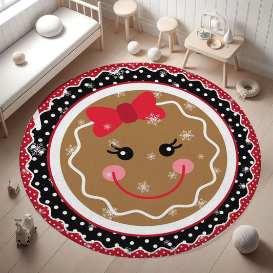 Gingerbread Girl Round Rug