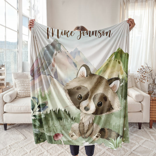 Mountain Raccoon Blanket