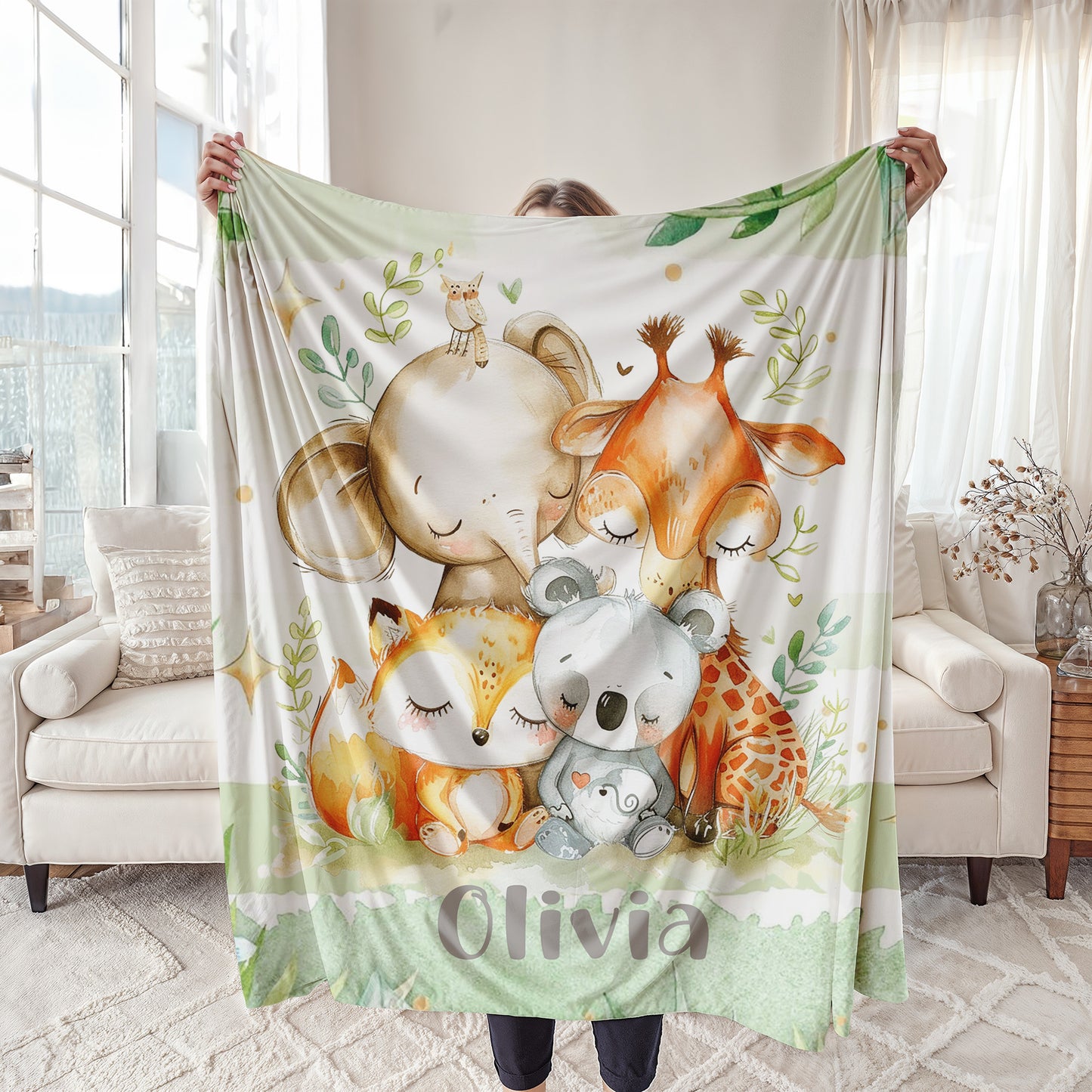 Sleeping Animals Nursery Blanket