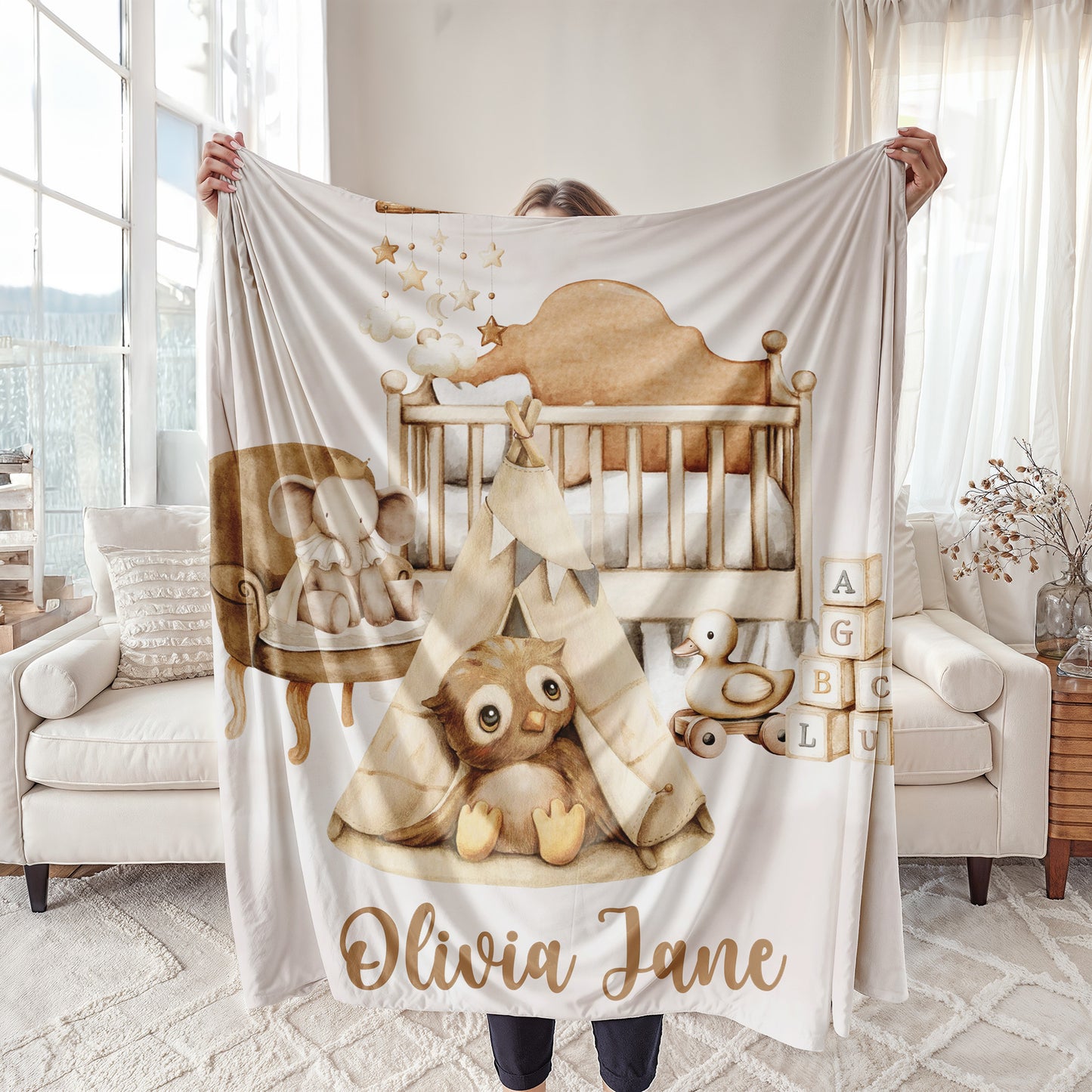 Baby Owl Nursery Blanket