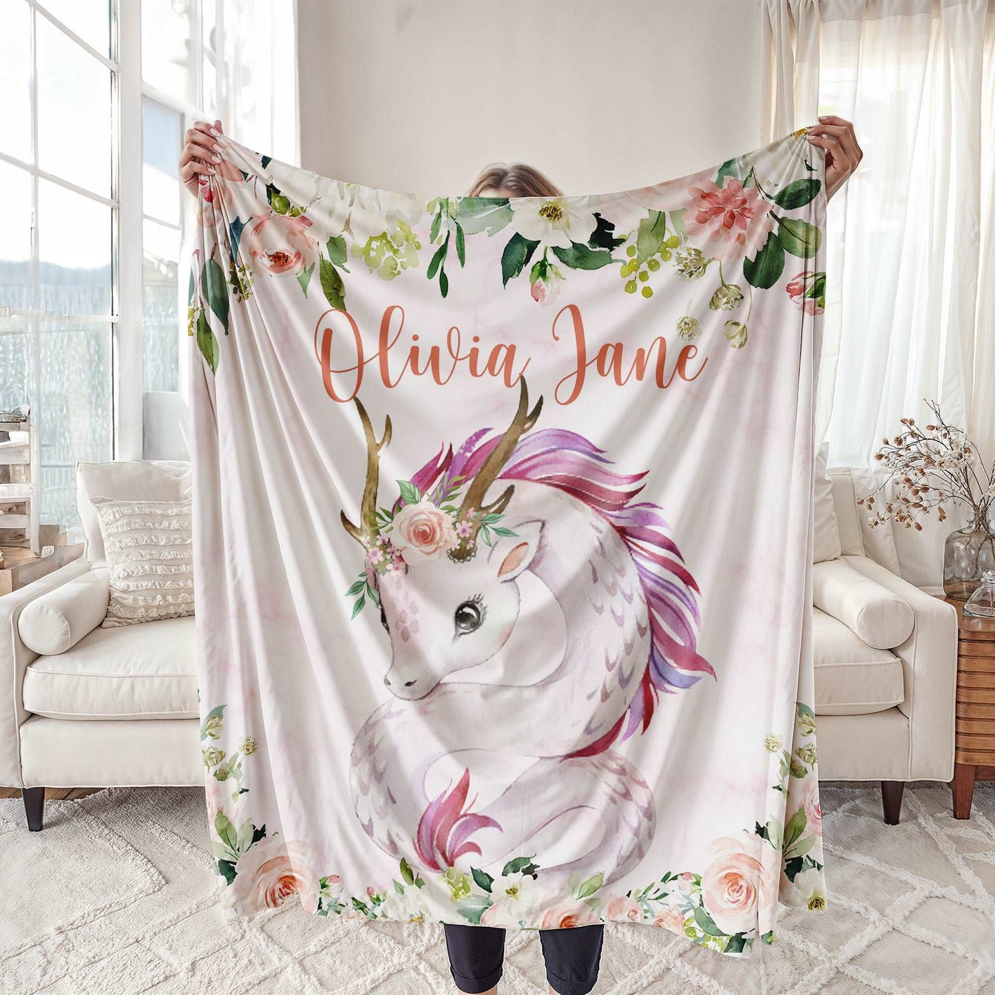 Dragon Rose Floral Blanket