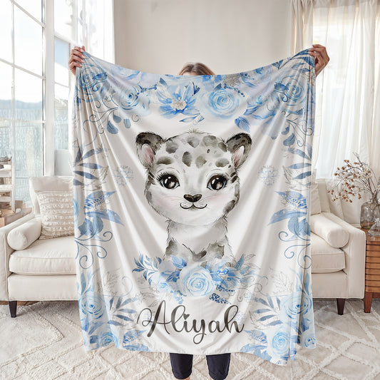 Snow Leopard Baby Blanket