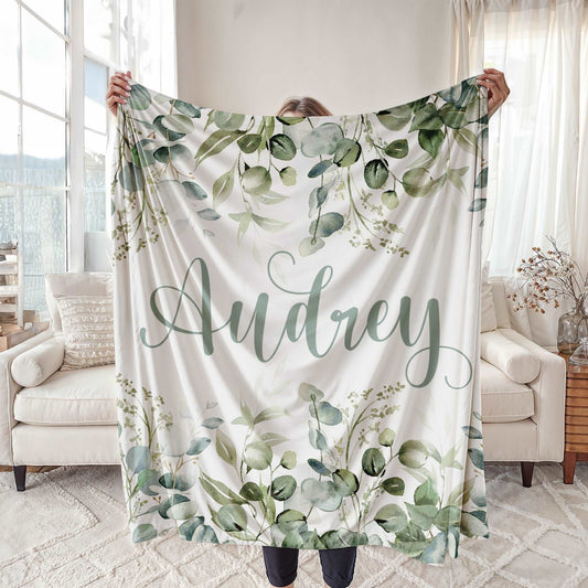 Green Floral Blanket