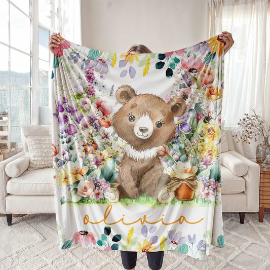 Floral Bear Blanket