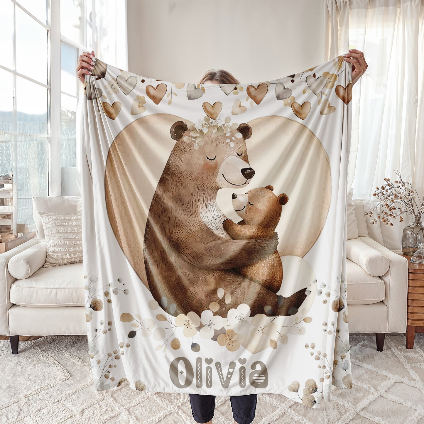 Mom And Baby Bear Blanket
