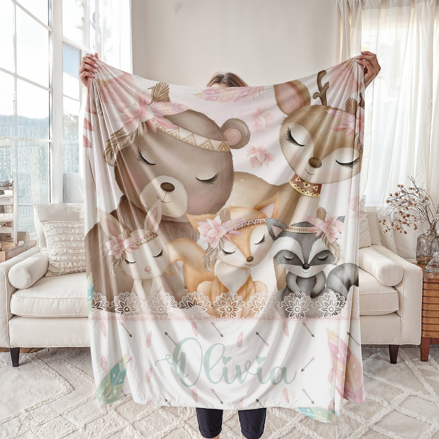 Woodland Animals Blanket