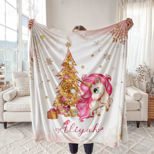 Christmas Unicorn Blanket