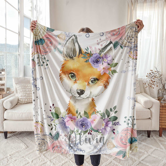 Fox Baby Blanket