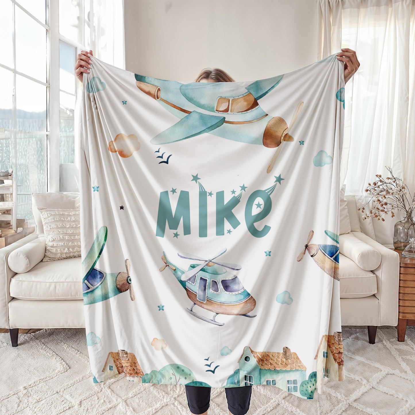 Airplane Baby Blanket