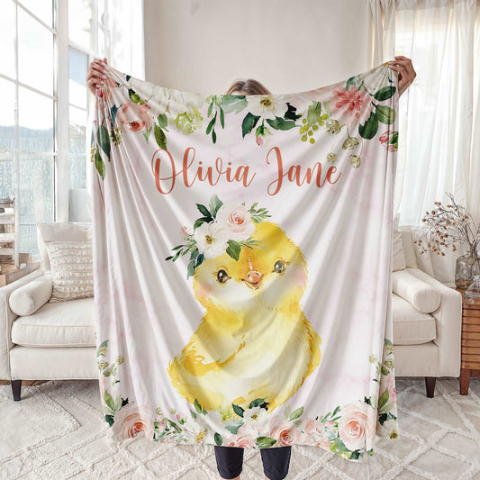 Chicken Rose Floral Blanket