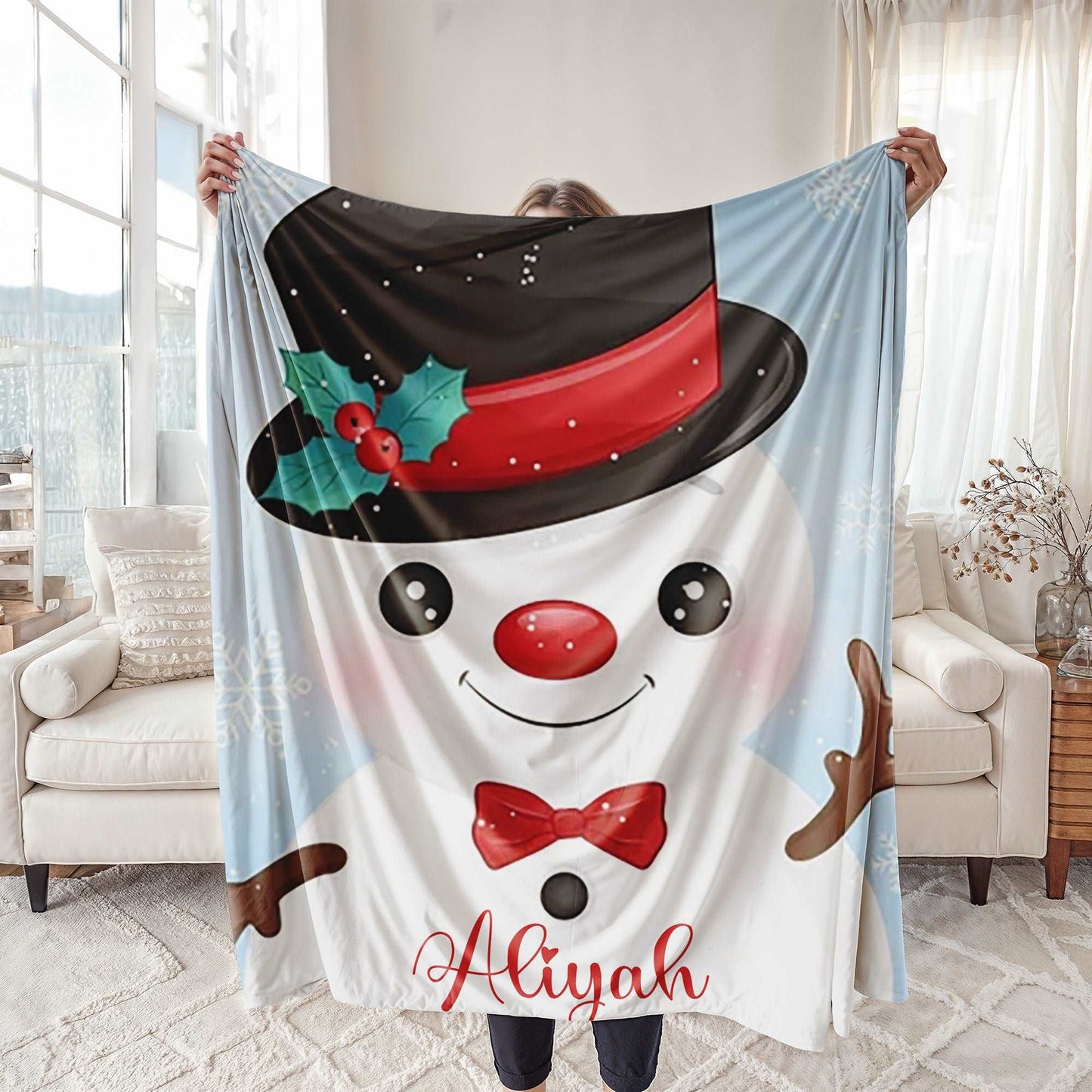 Christmas Snowman Blanket