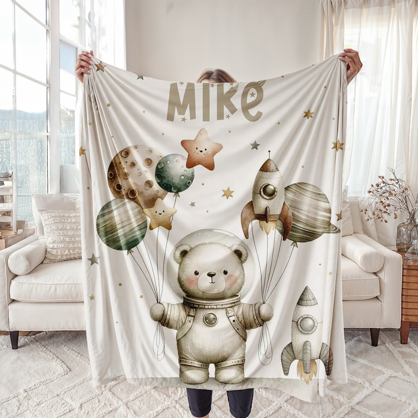 Astronaut Bear Blanket