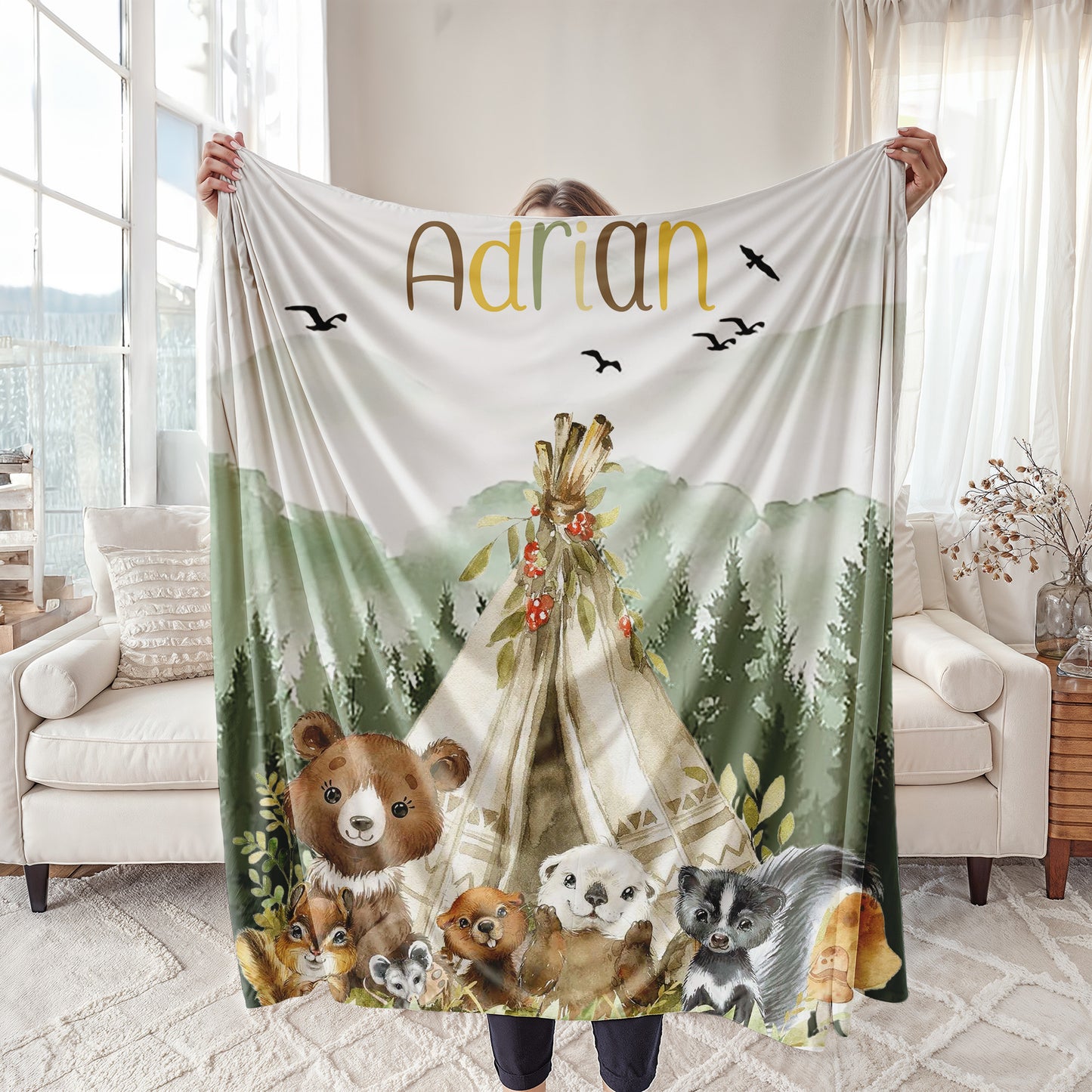 Woodland Animals Blanket