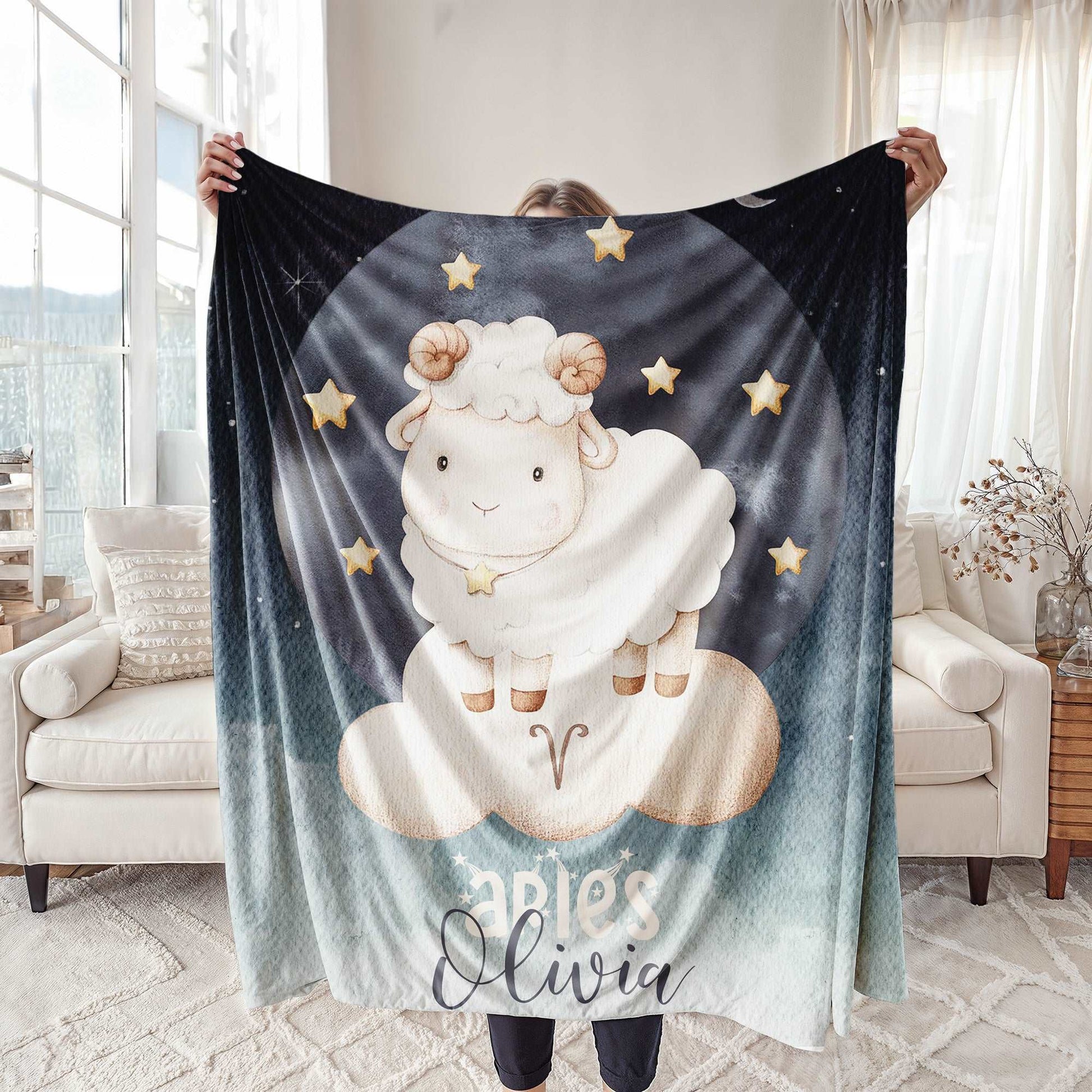 Aries Zodiac Blanket