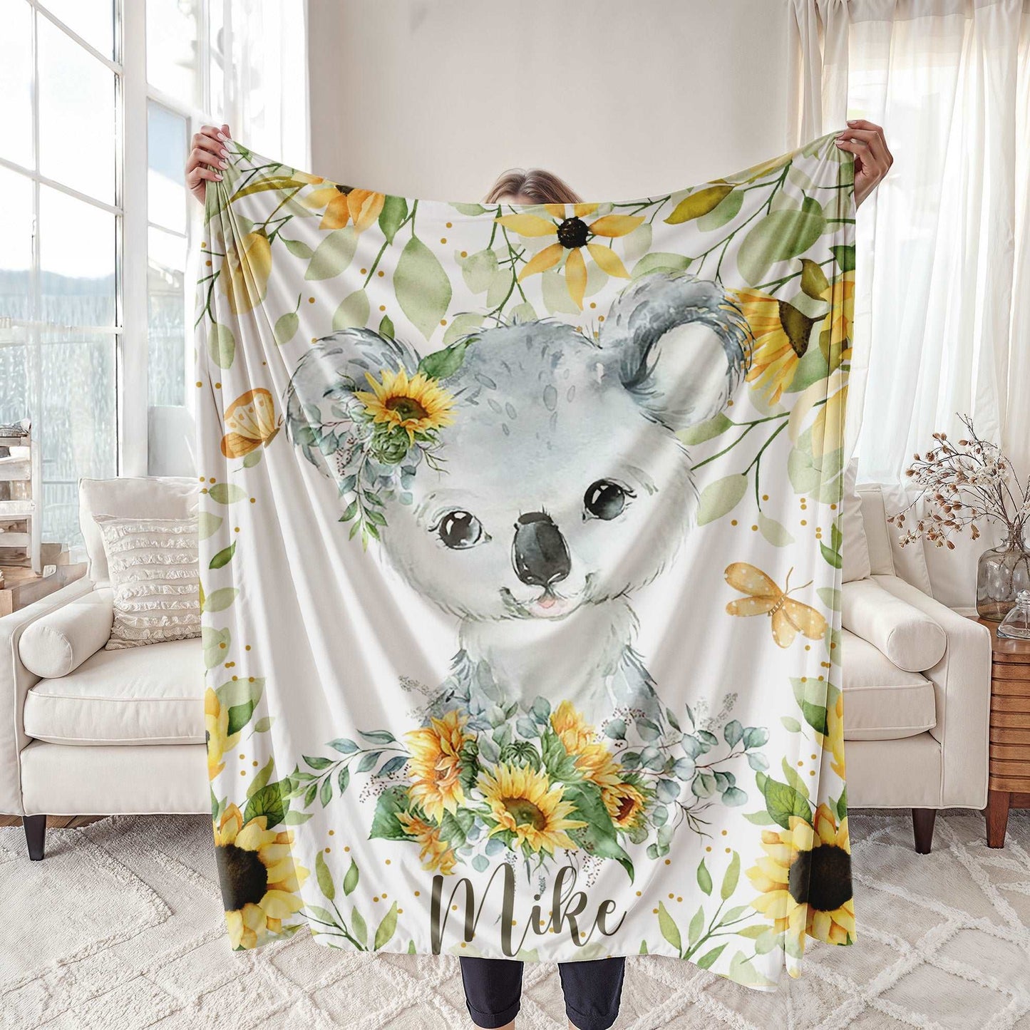 Koala Sunflower Blanket