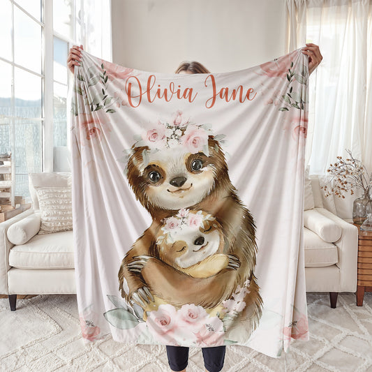 Mum And Baby Sloth Blanket