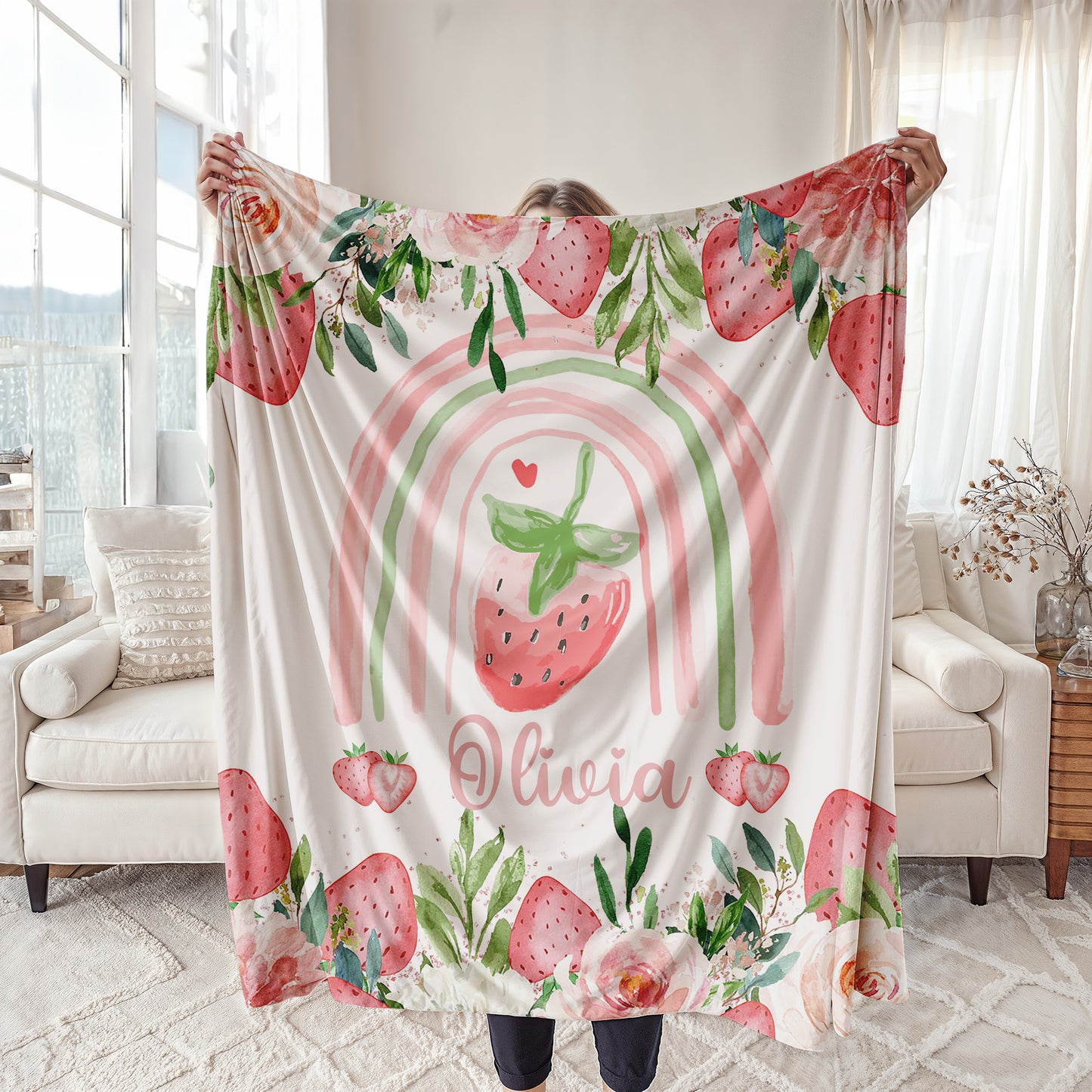 Strawberry Rainbow Blanket