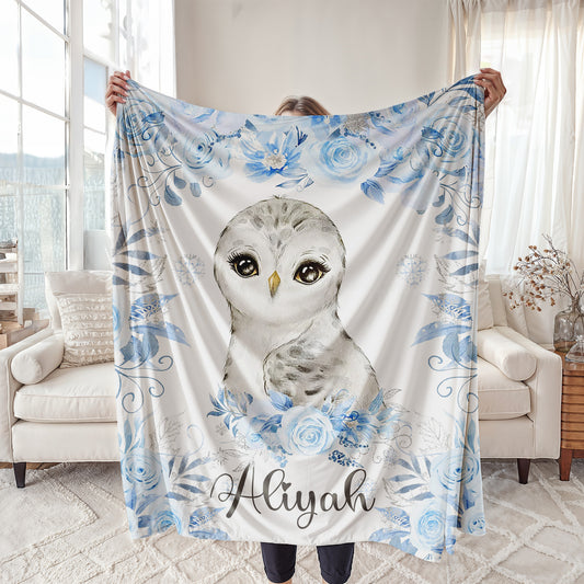 Snowy Owl Baby Blanket