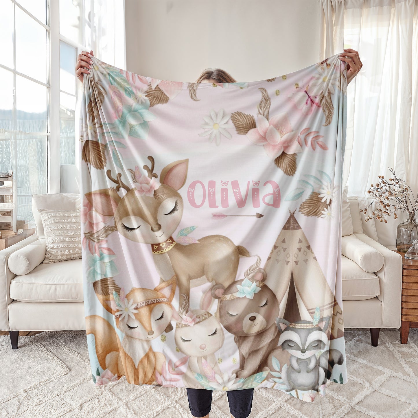 Woodland Animals Blanket