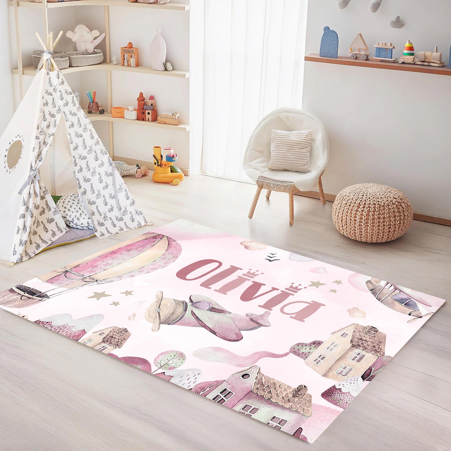 Airplane Nursery Rug