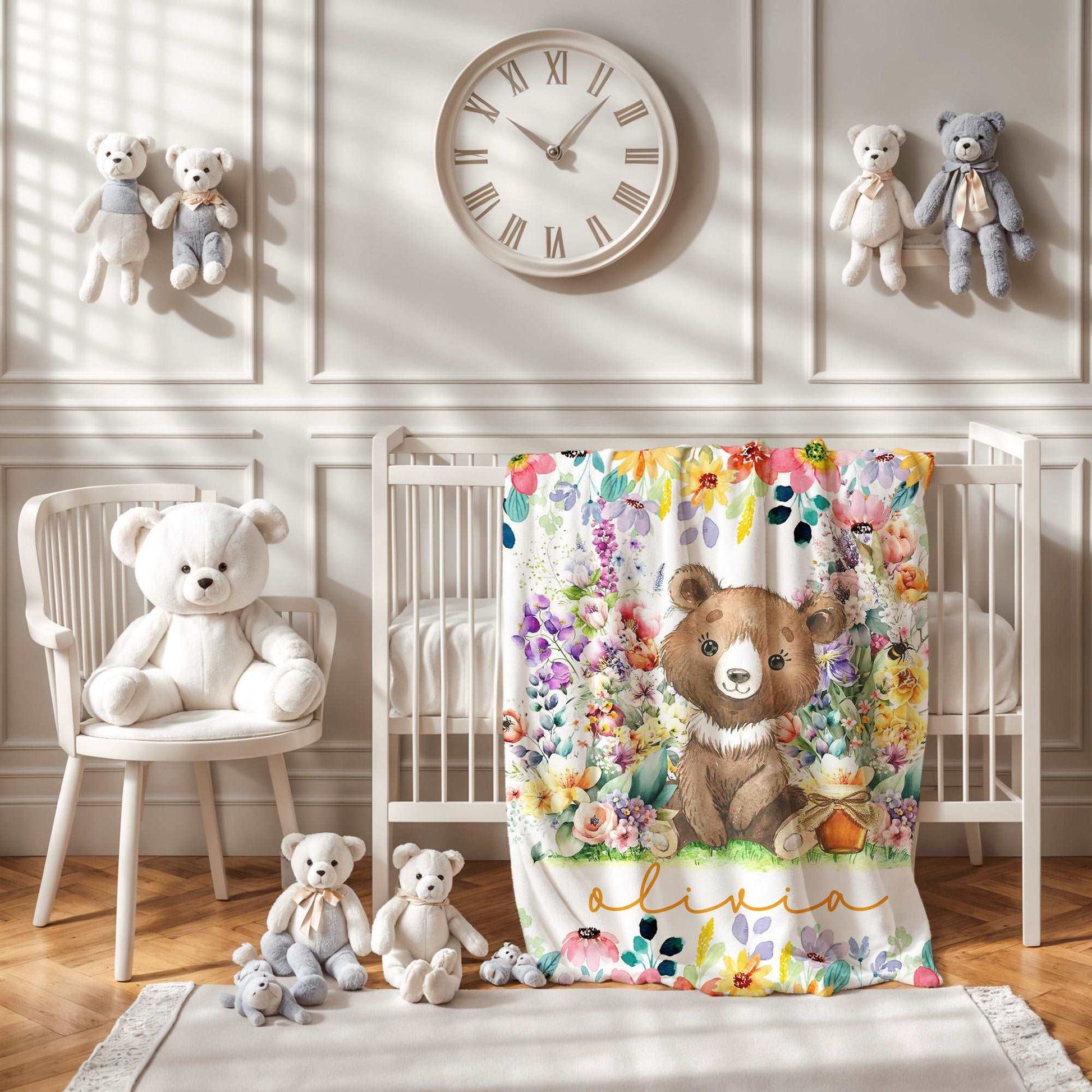 Floral Bear Blanket