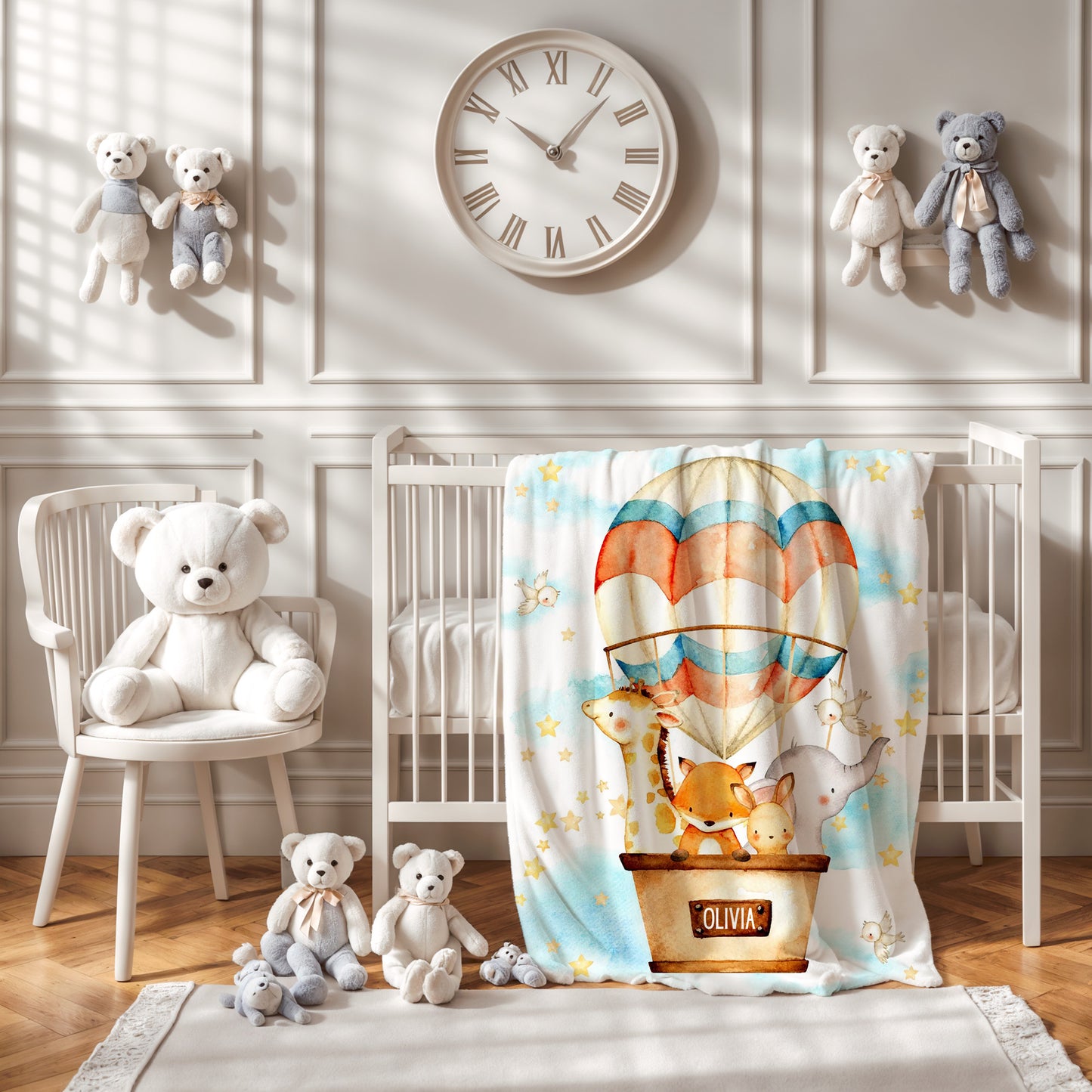 Hot Air Balloon Baby Blanket