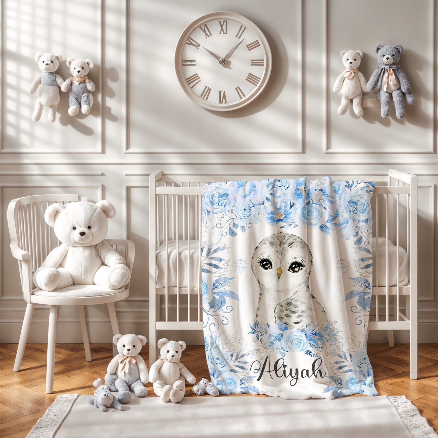 Snowy Owl Baby Blanket