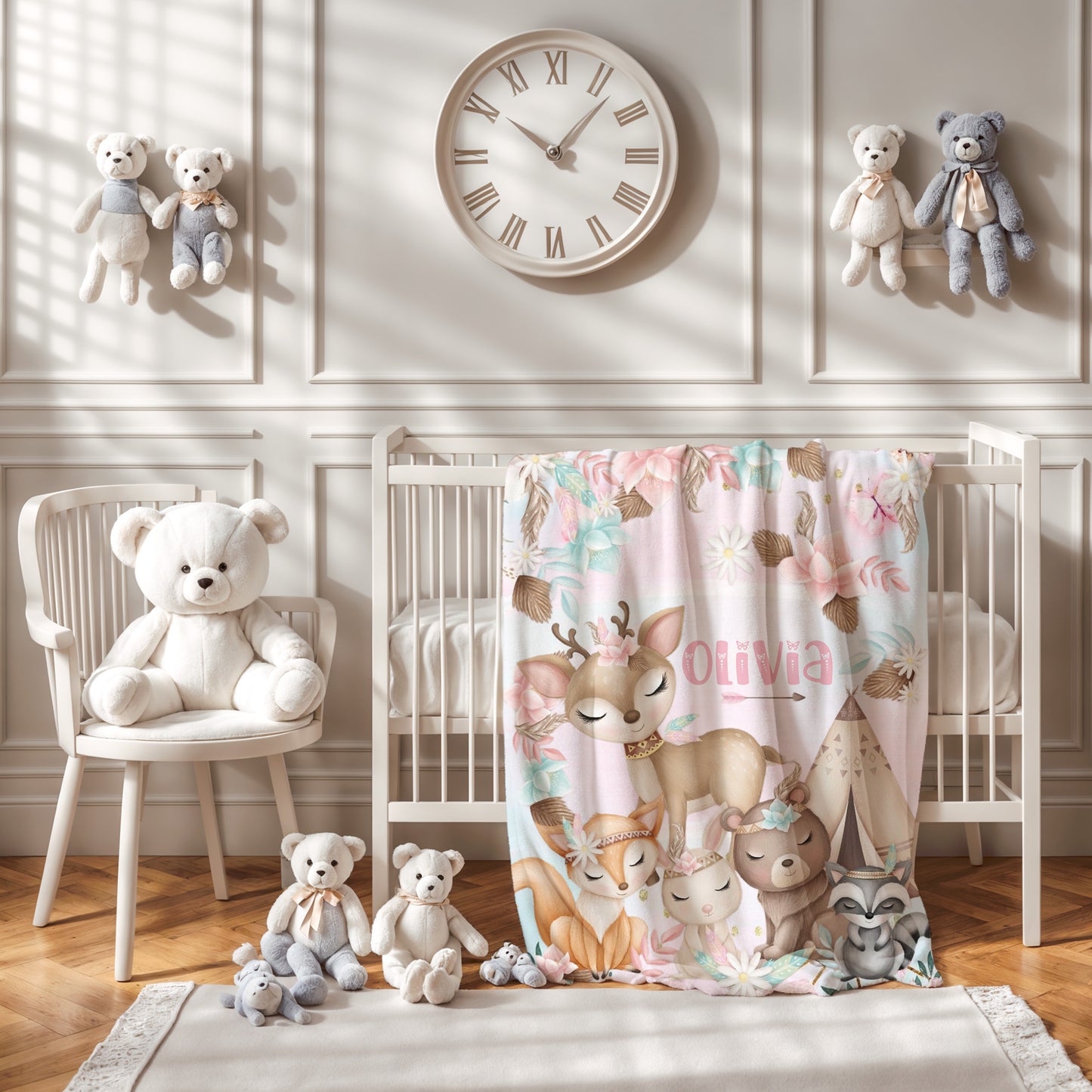 Woodland Animals Blanket