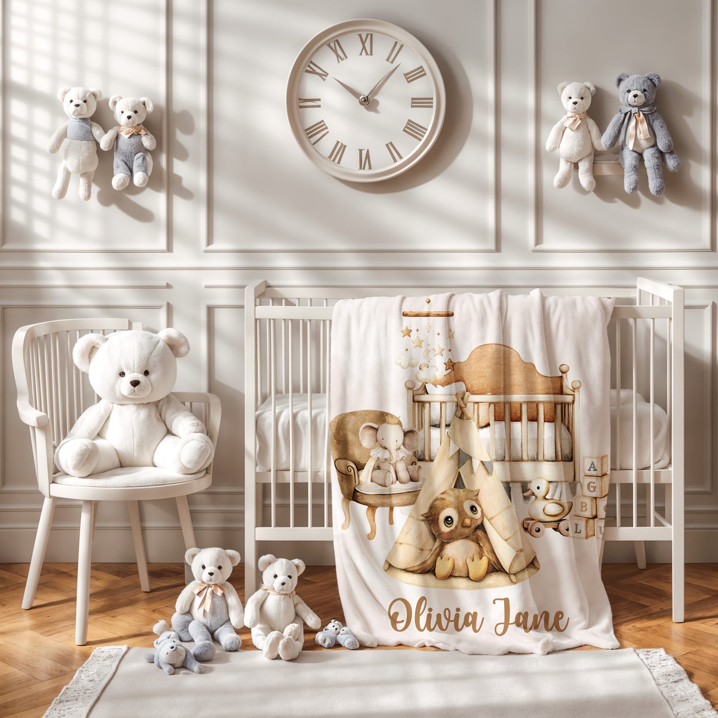 Baby Owl Nursery Blanket