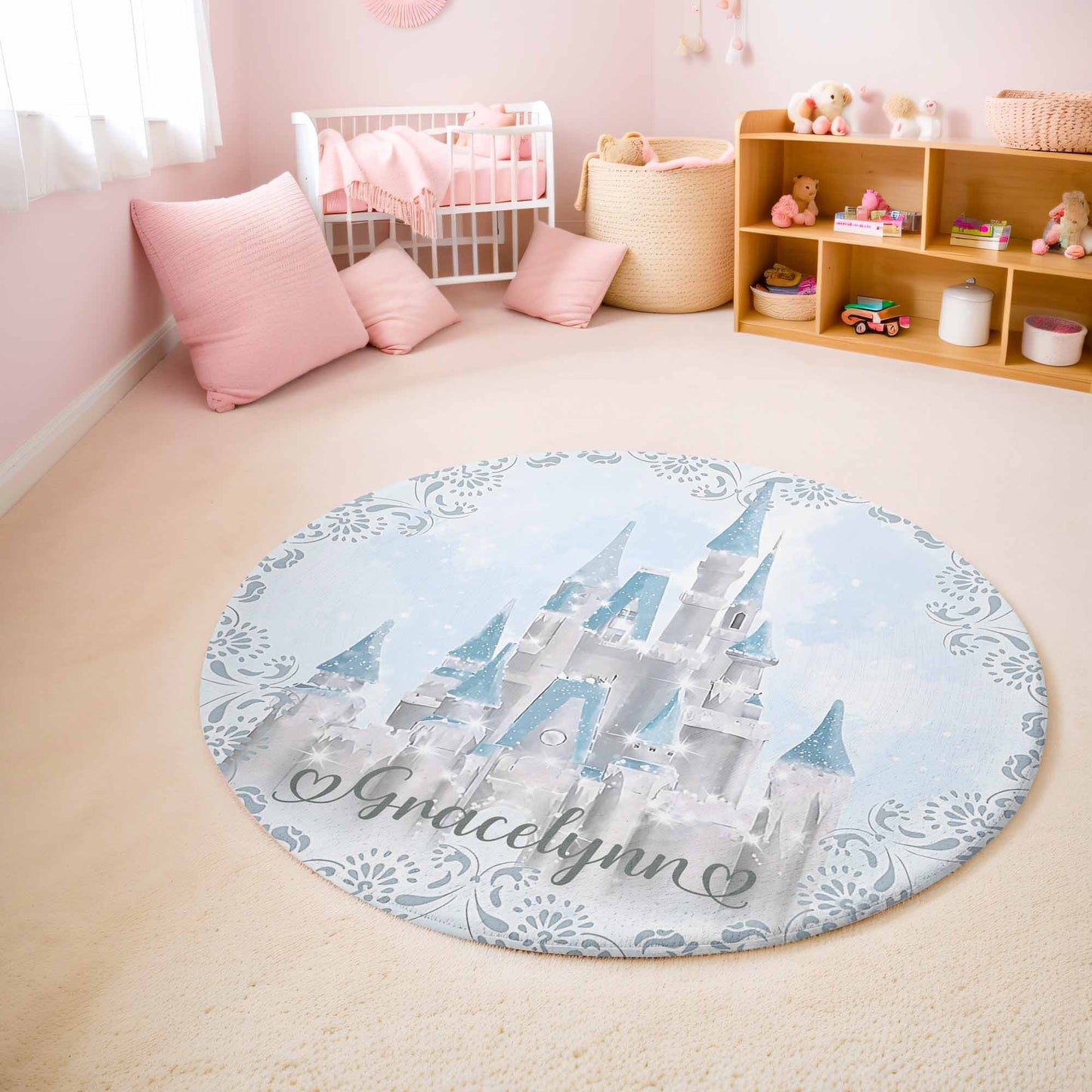 Princess Castle Round Rug