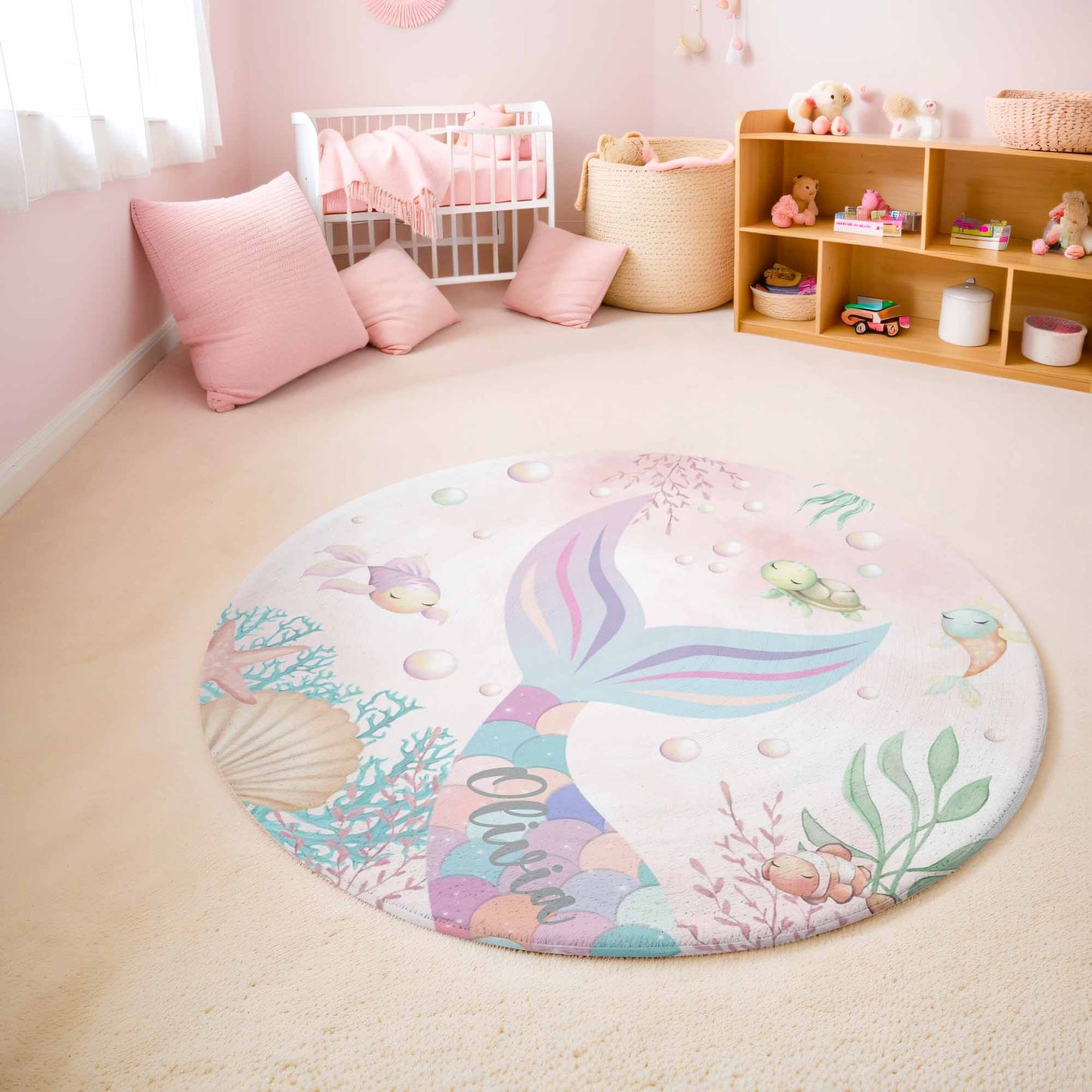 Little Mermaid Round Rug