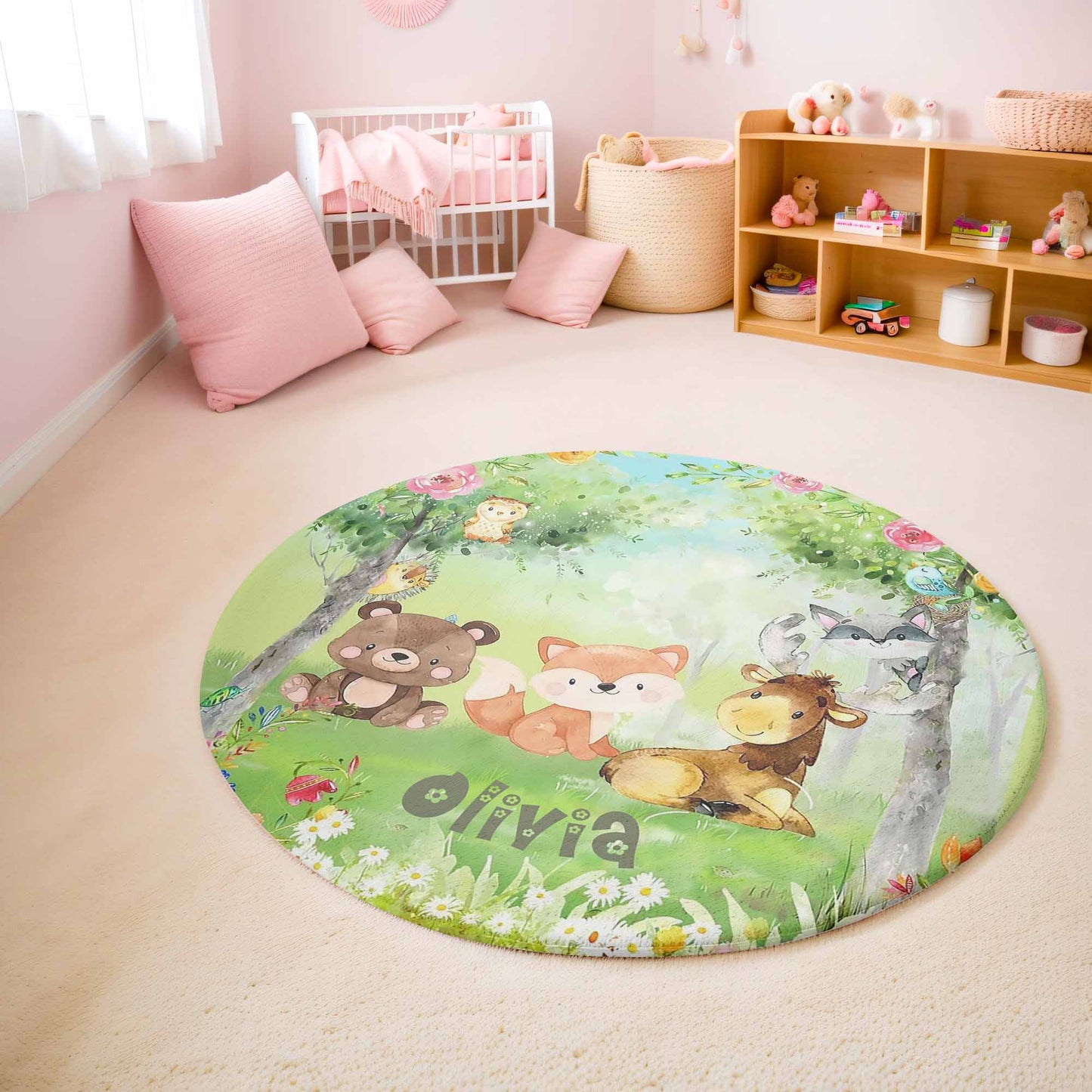 Forest Animals Round Rug