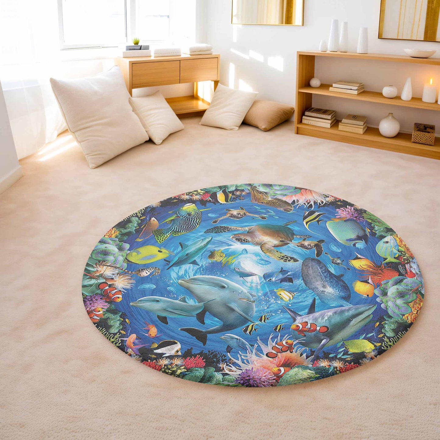 Underwater World Round Rug