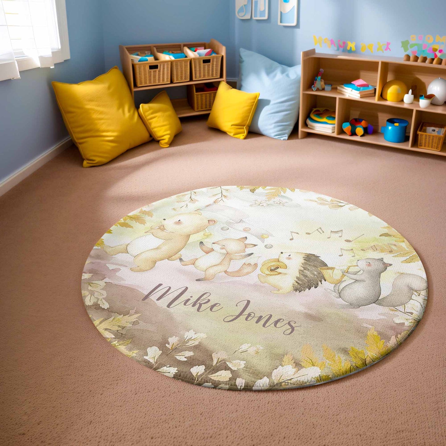 Animal Parade Round Rug