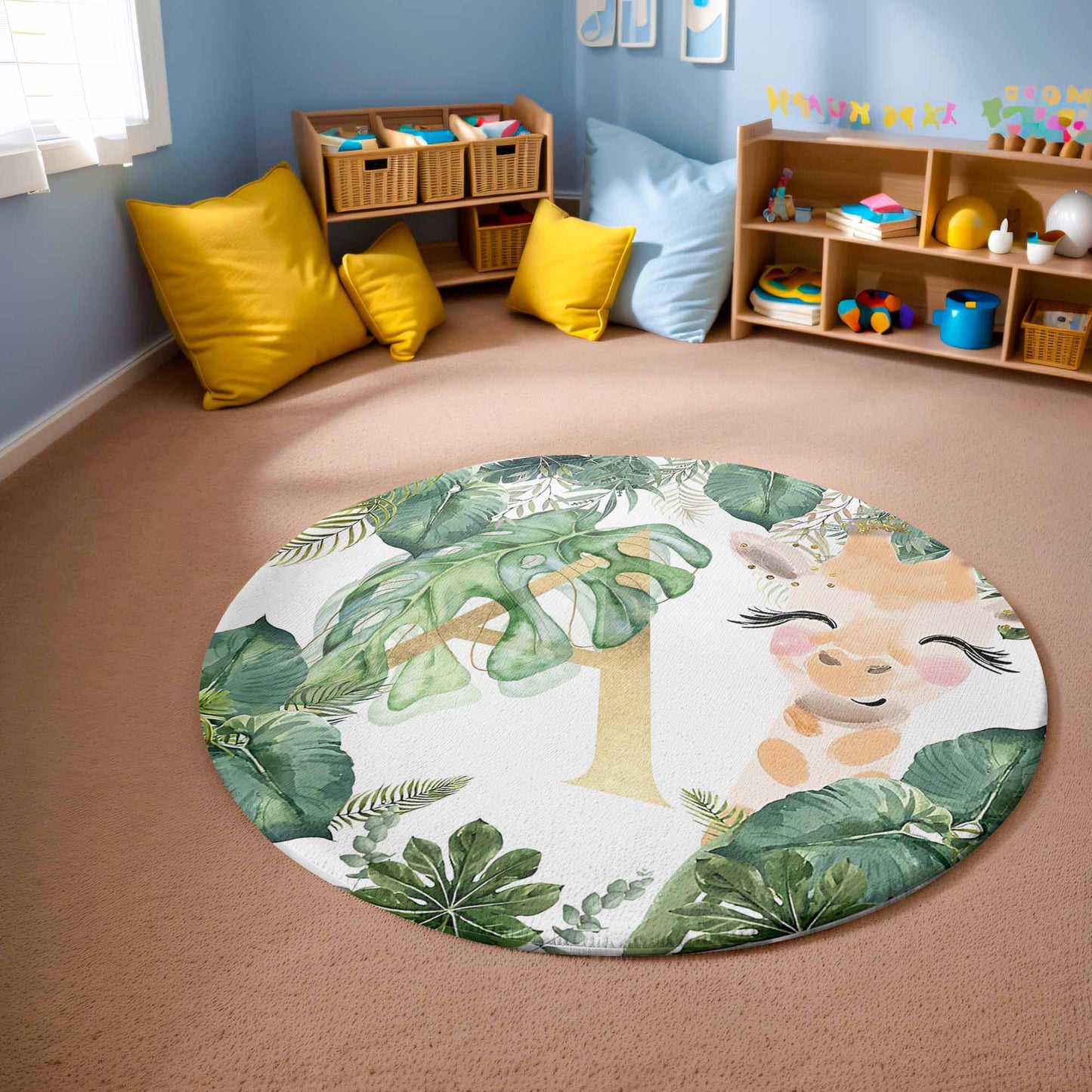 Baby Giraffe Round Rug