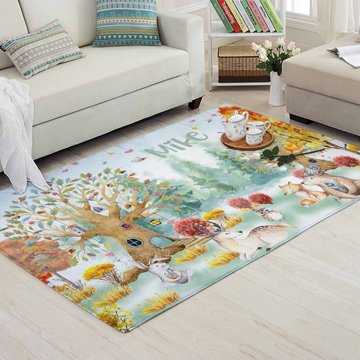 Woodland Animals Kids Rug