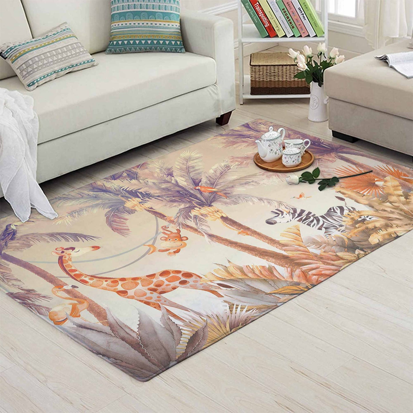 Safari Animals Nursery Rug